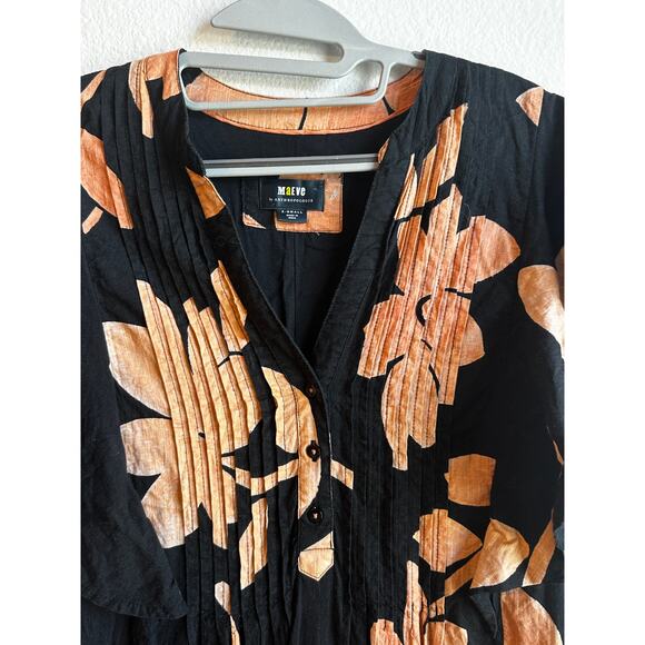 Anthropologie Maeve Black Flutter Sleeve Maeve Cassandra Maxi Dress XS - Picture 8 of 12